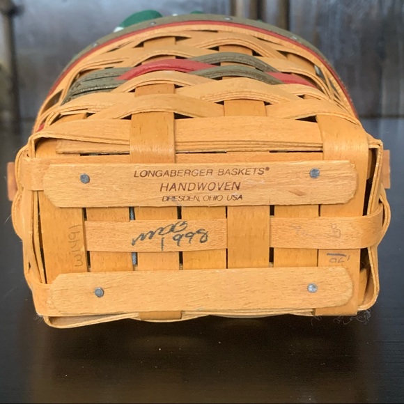 1998 Longaberger Hand Woven Swing Handle Wall Basket - Picture 15 of 16